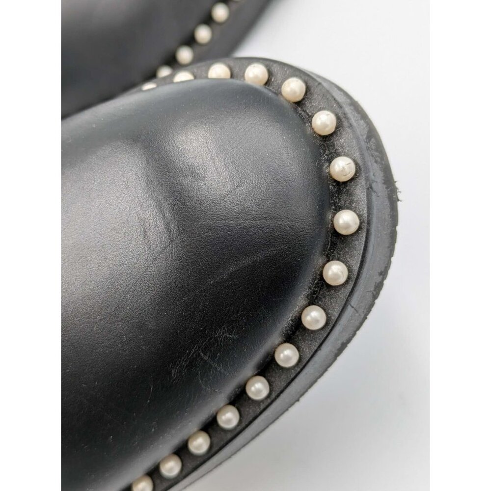 Pre-Owned Stuart Weitzman Cline Pearly Studded Le… - image 8